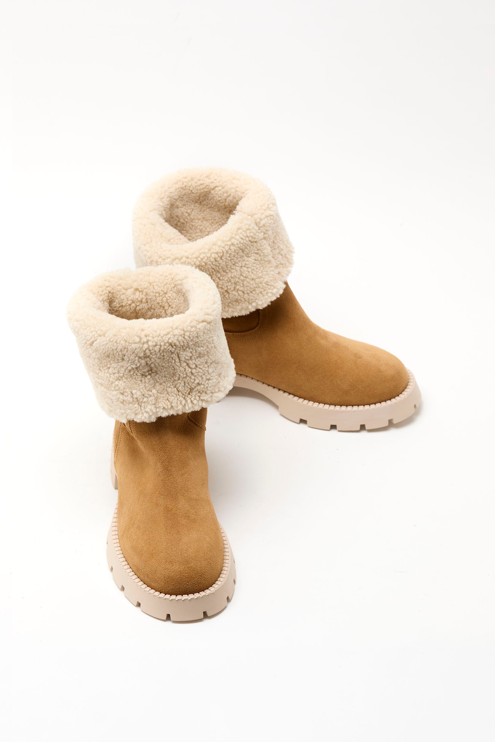 NEVE suede boots _ camel