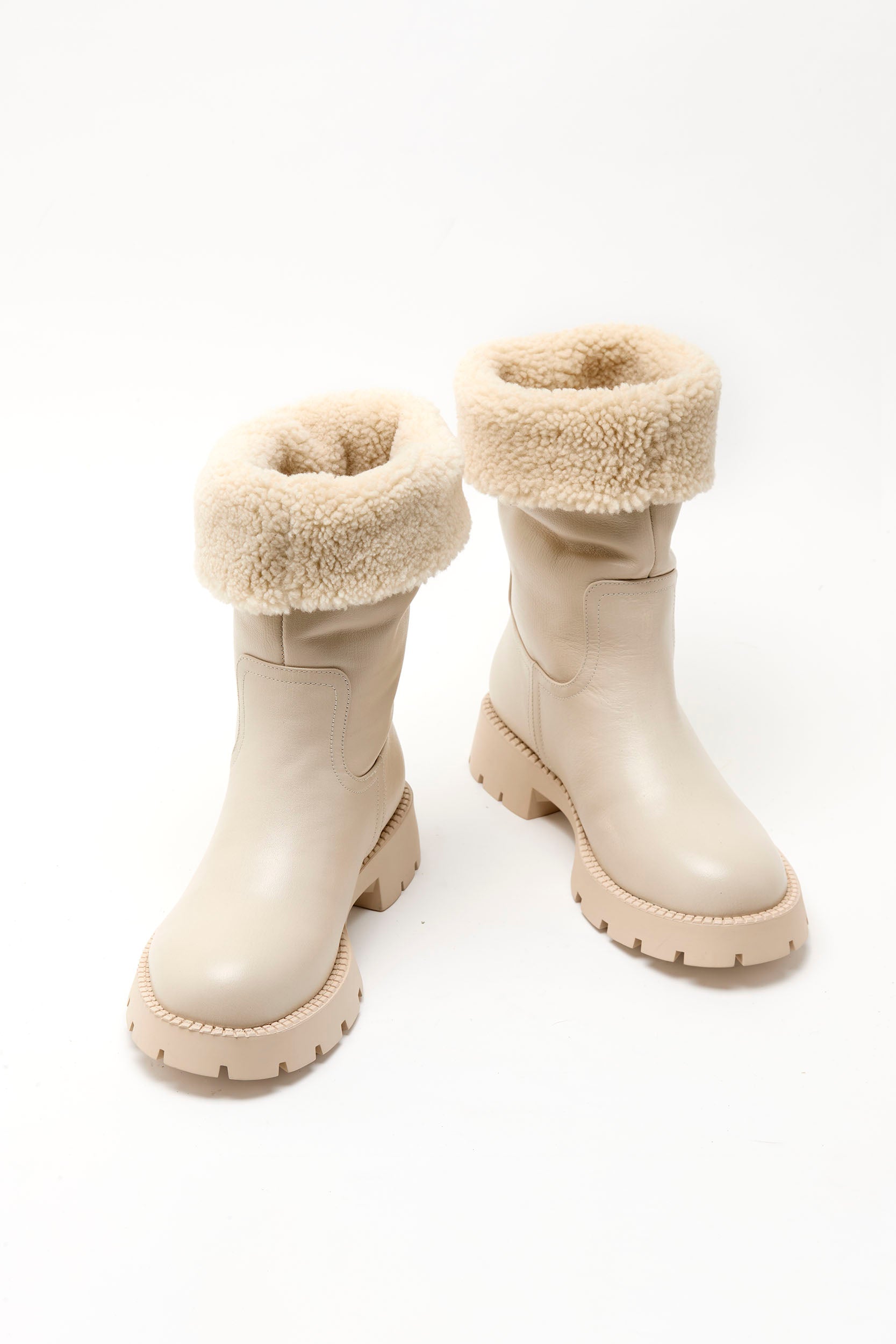 NEVE leather boots _ milk
