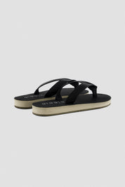 Aqua leather flip-flop