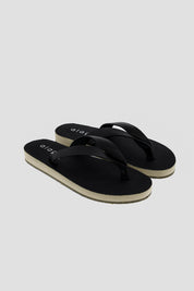 Aqua leather flip-flop