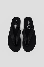 Aqua leather flip-flop