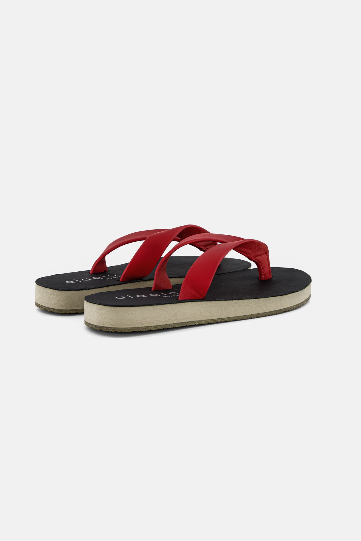 Aqua leather flip-flop