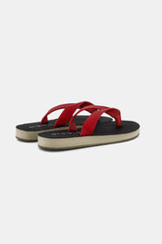 Aqua leather flip-flop