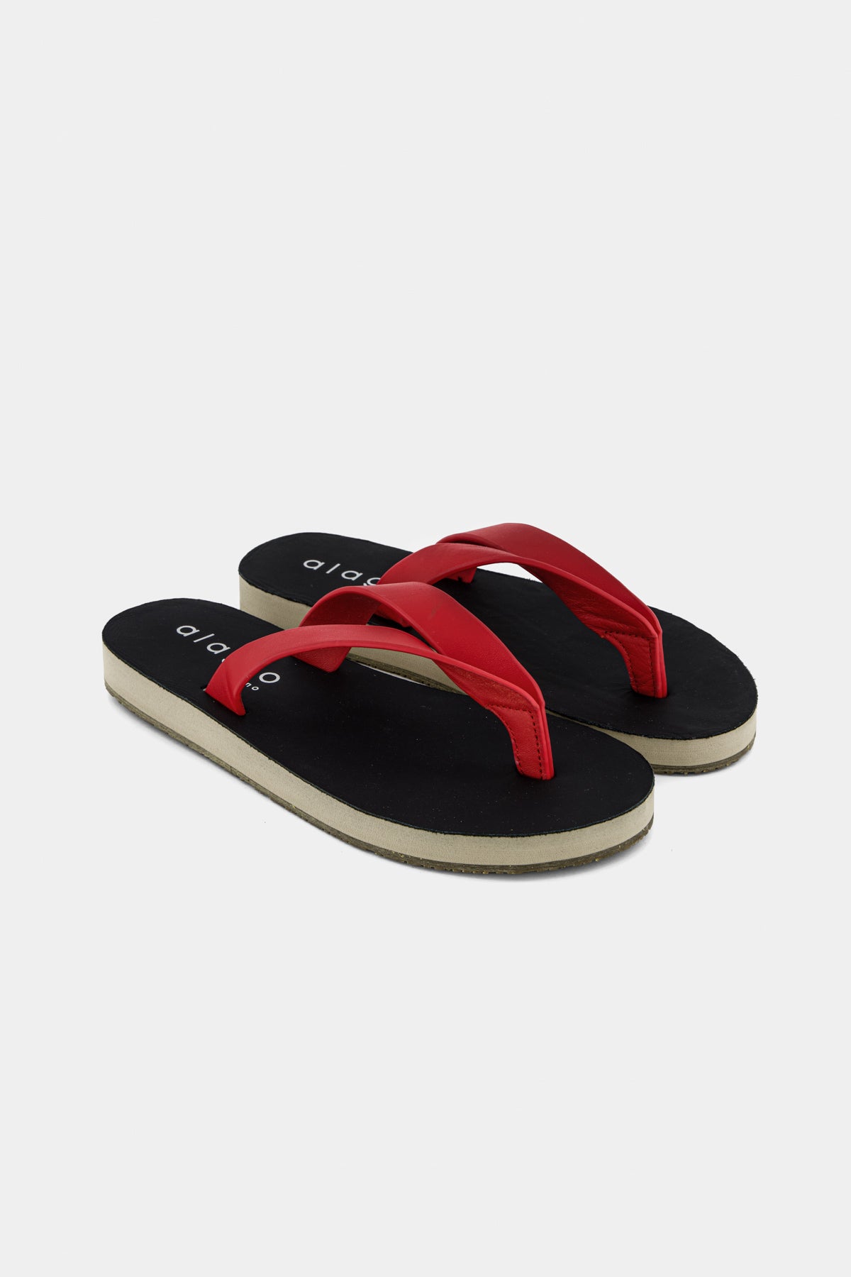 Aqua leather flip-flop