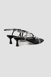 Aura printed leather sandals