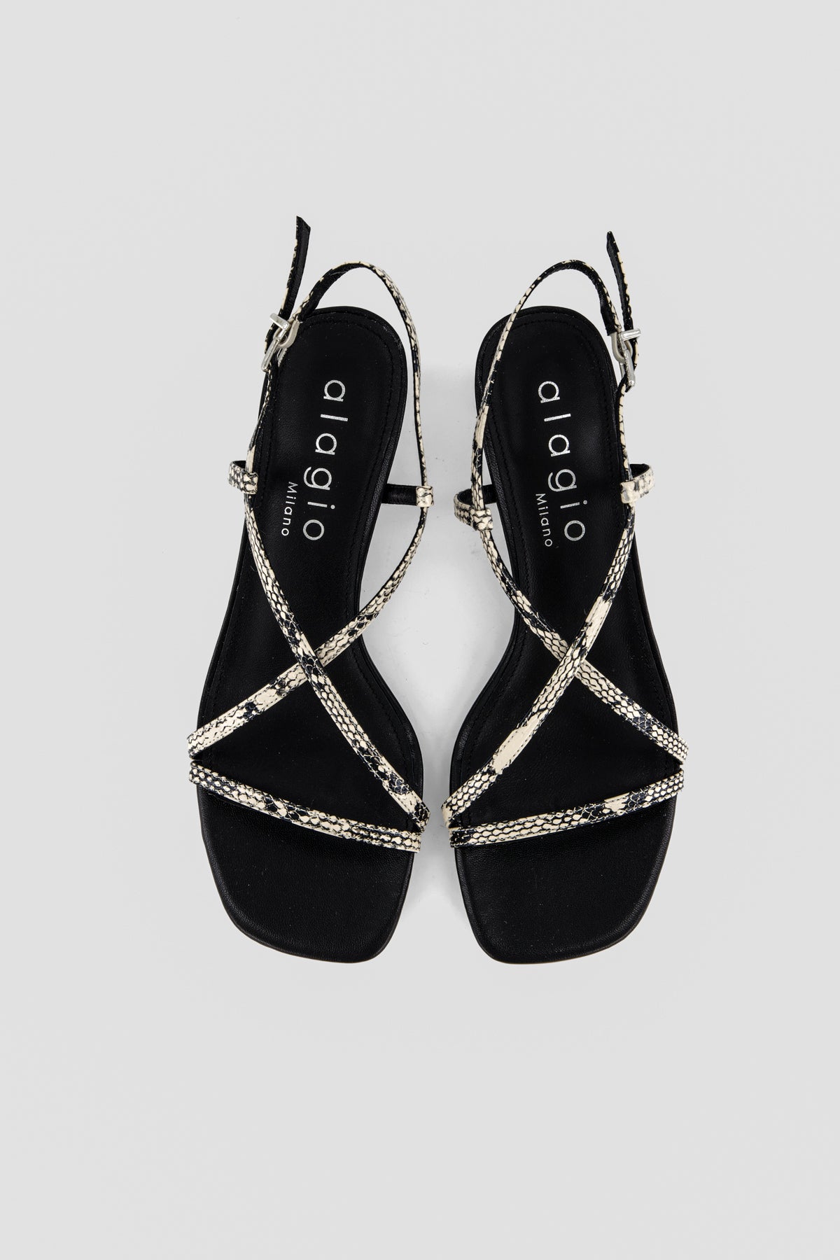 Aura printed leather sandals