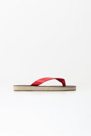 Aqua leather flip-flop