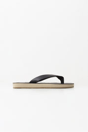 Aqua leather flip-flop