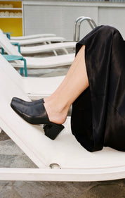 MARTA leather mules _ black