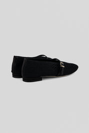 Leda "nude" woven ballet flats