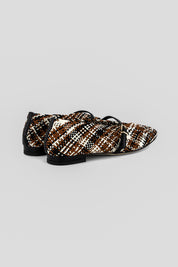 Leda "nude" woven ballet flats