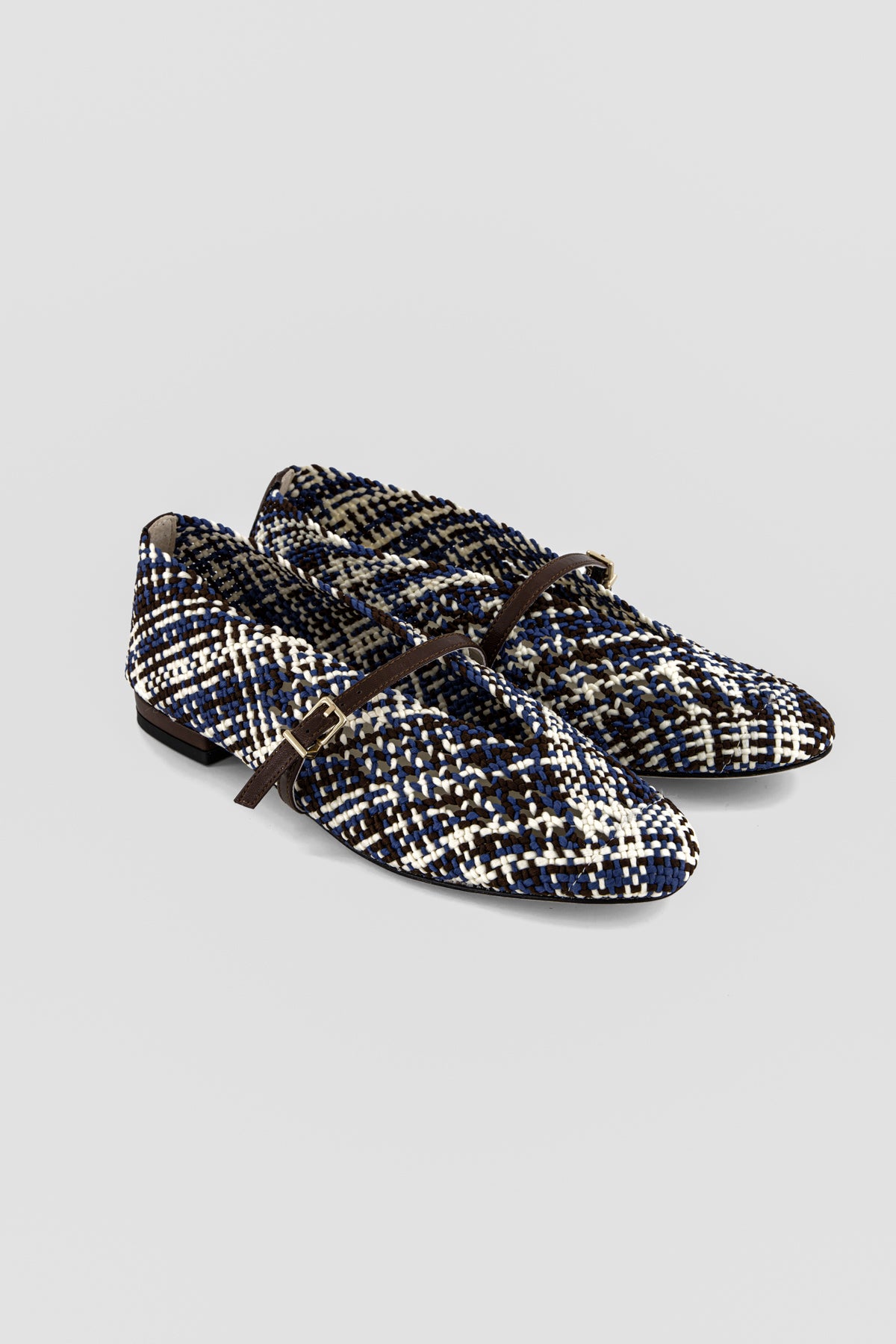 Leda "nude" woven ballet flats