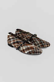 Leda "nude" woven ballet flats