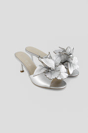 Lola metallic leather mules