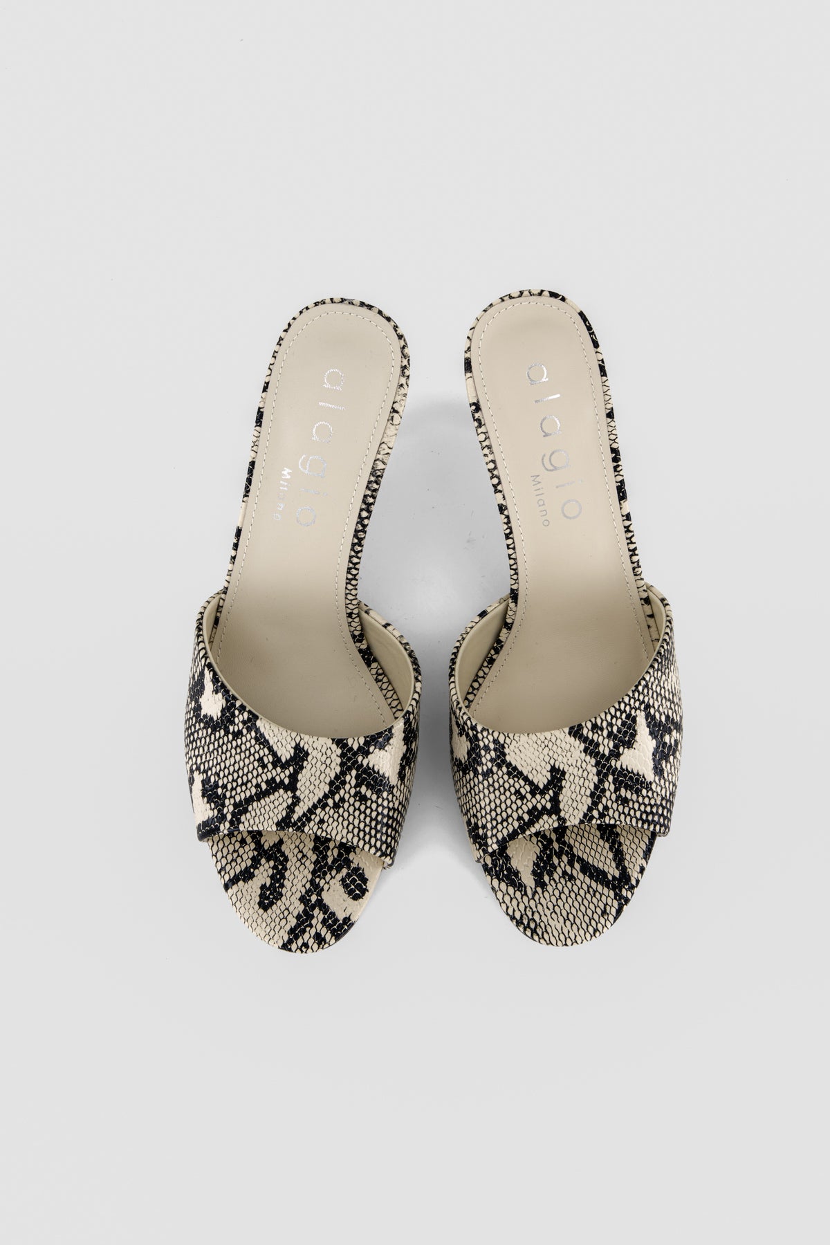 Lola printed leather mules