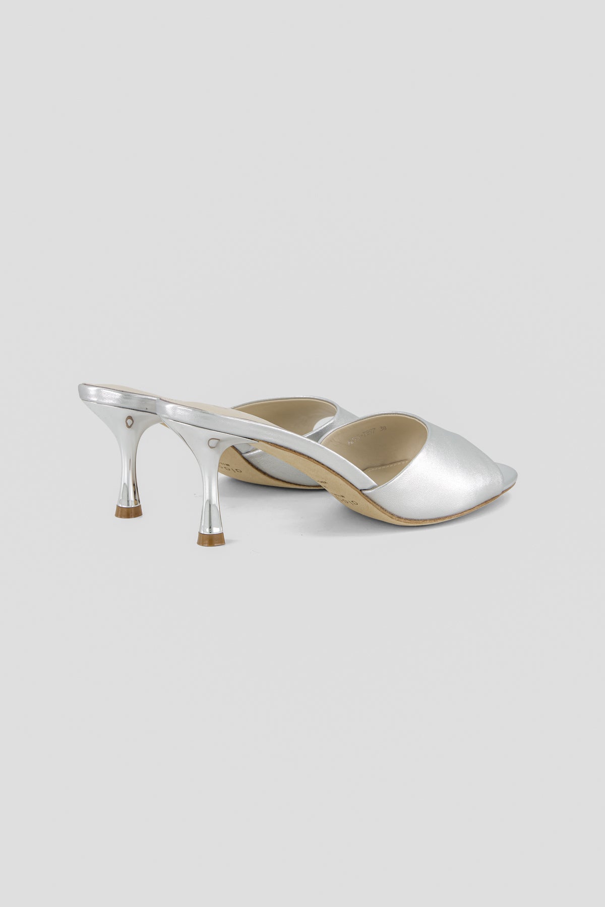 Lola metallic leather mules