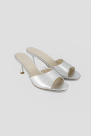 Lola metallic leather mules