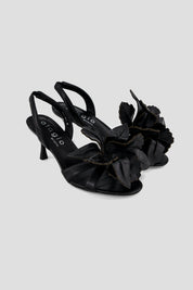 Riri Iris leather sandal with removable flower