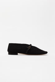 Leda "nude" woven ballet flats