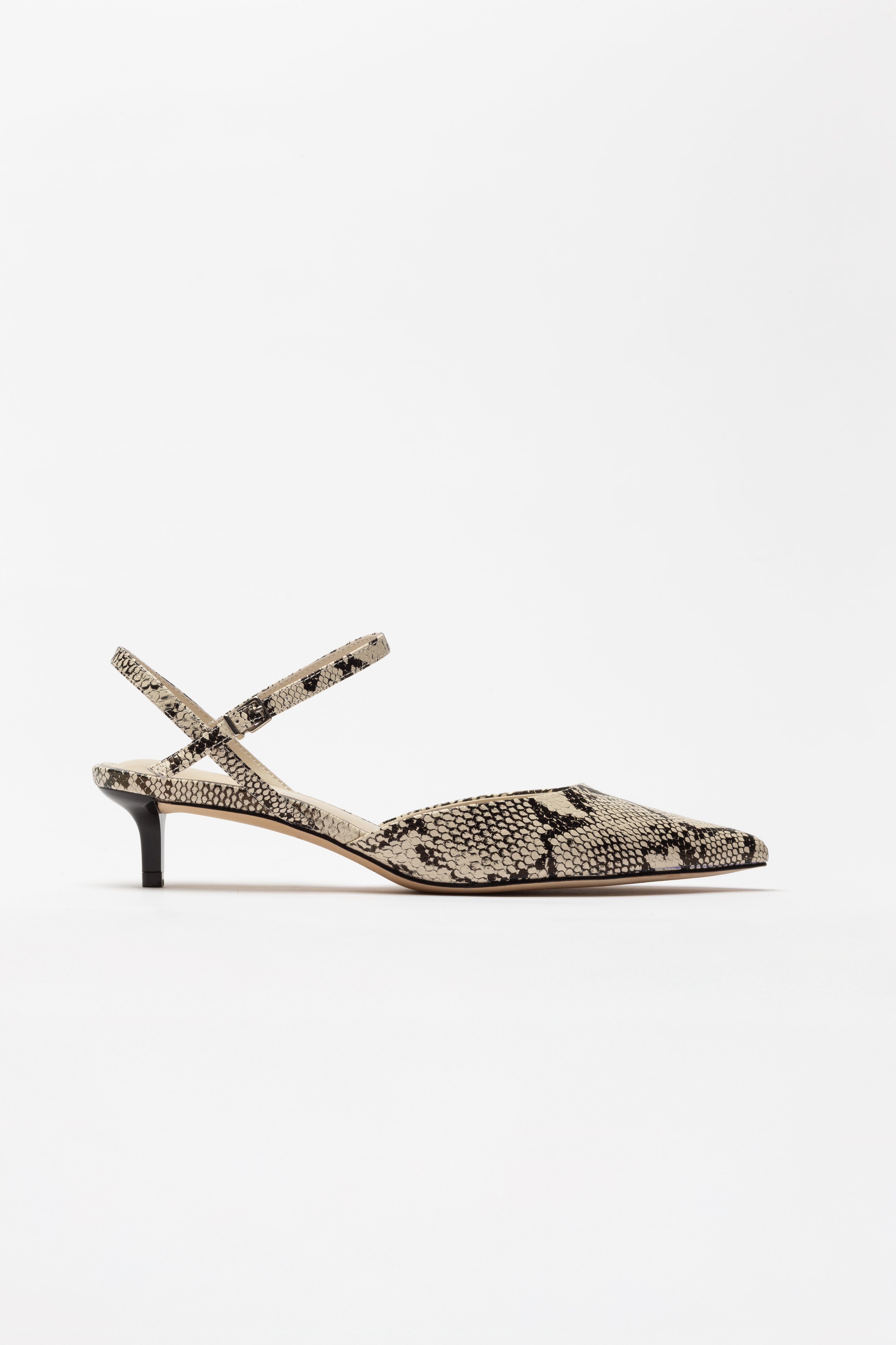 Fia printed leather slingbacks