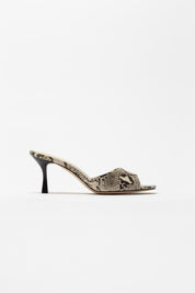 Lola printed leather mules