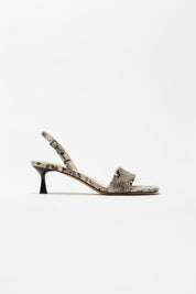 Vale printed leather sandals - snake
