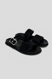 Vera calf hair slippers