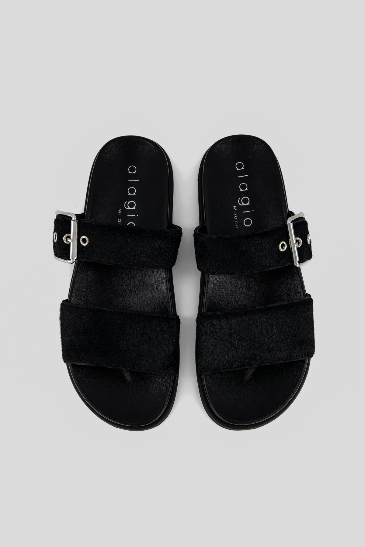 Vera calf hair slippers