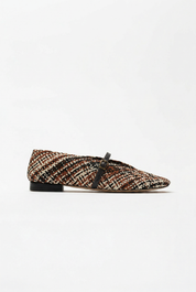 Leda "nude" woven ballet flats