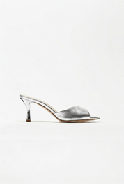 Lola metallic leather mules