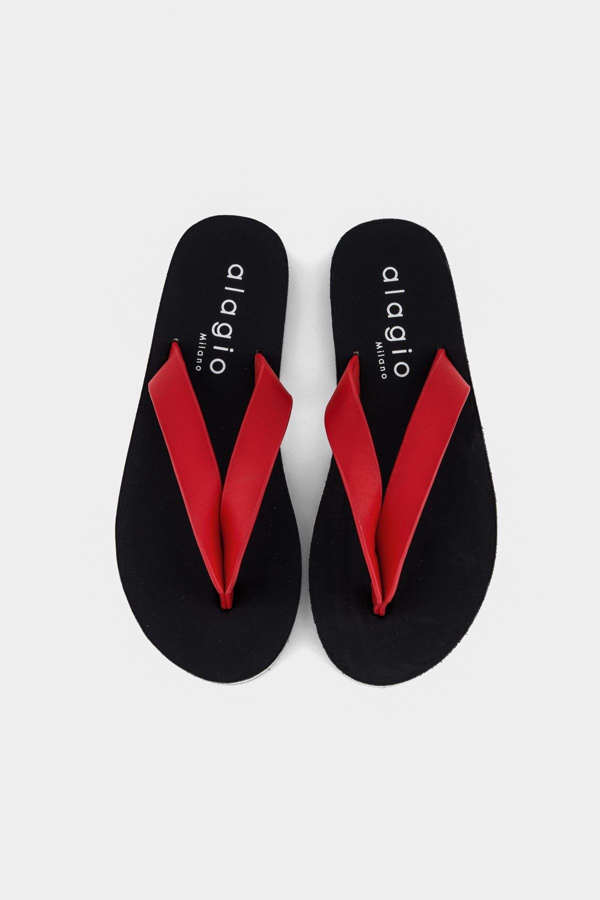 Aqua leather flip-flop