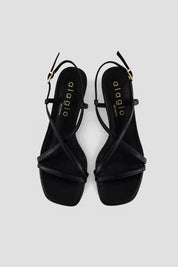 Aura printed leather sandals