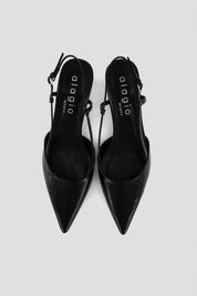 Dora printed leather sligbacks