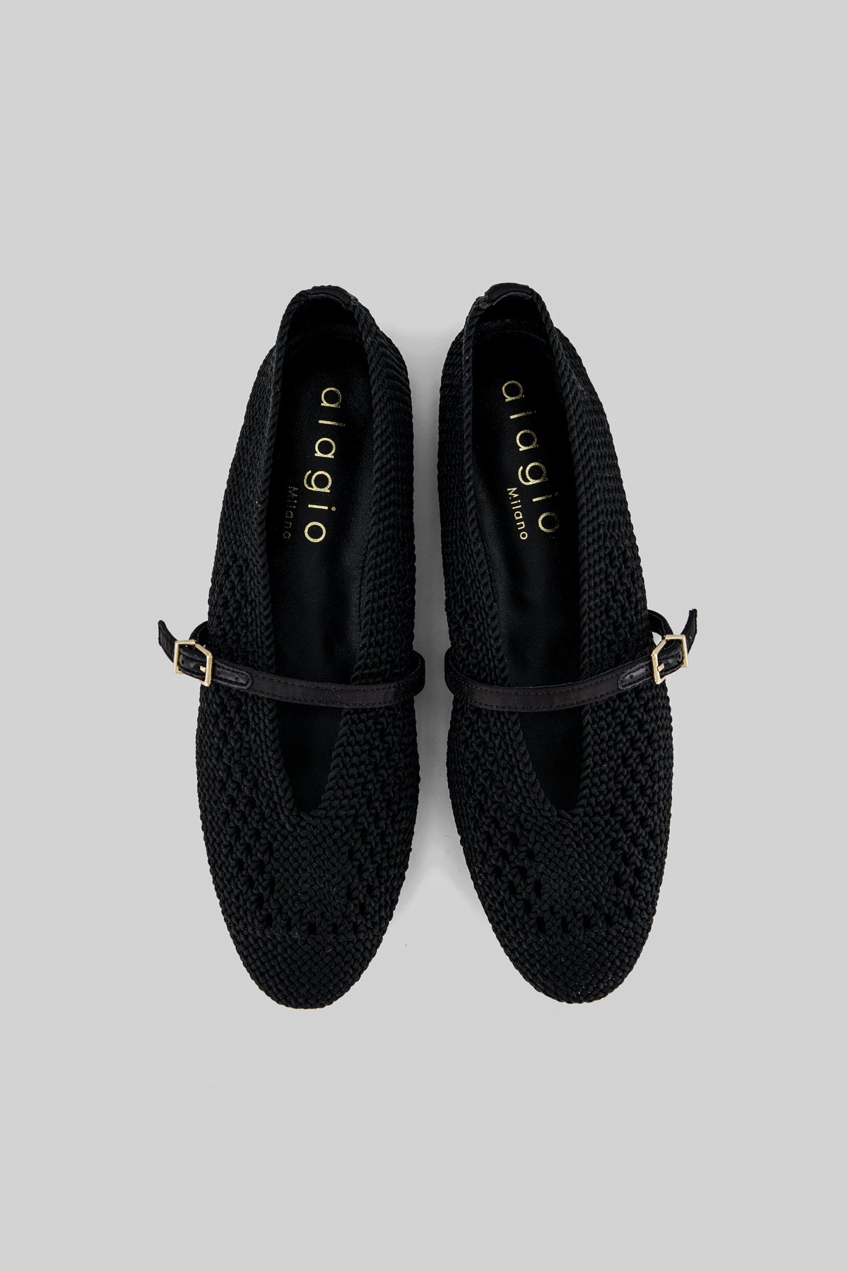 Leda "nude" woven ballet flats