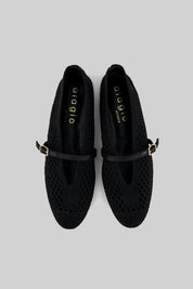 Leda "nude" woven ballet flats