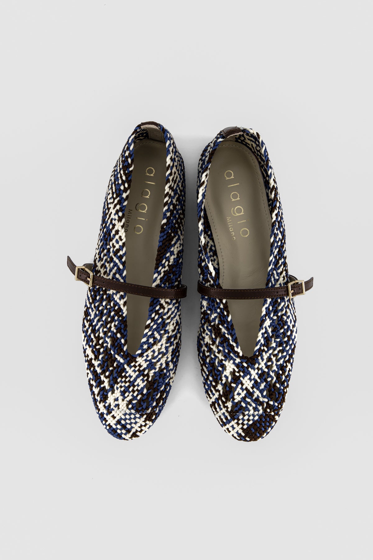 Leda "nude" woven ballet flats