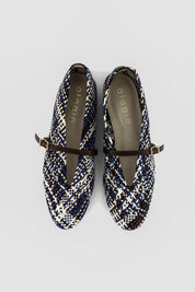 Leda "nude" woven ballet flats