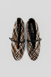 Leda "nude" woven ballet flats