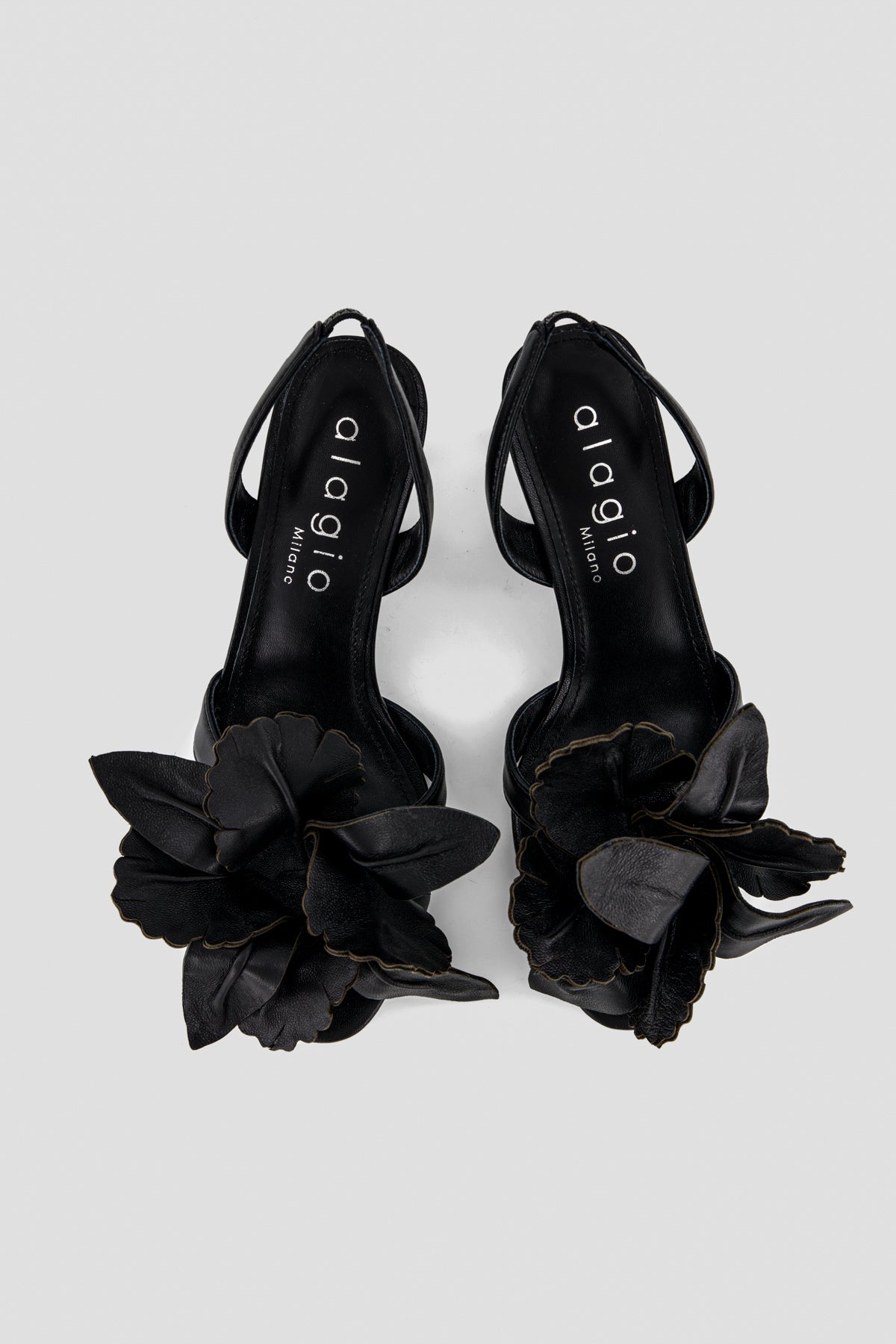 Riri Iris leather sandal with removable flower