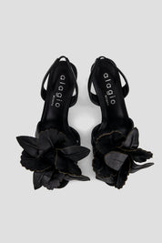 Riri Iris leather sandal with removable flower