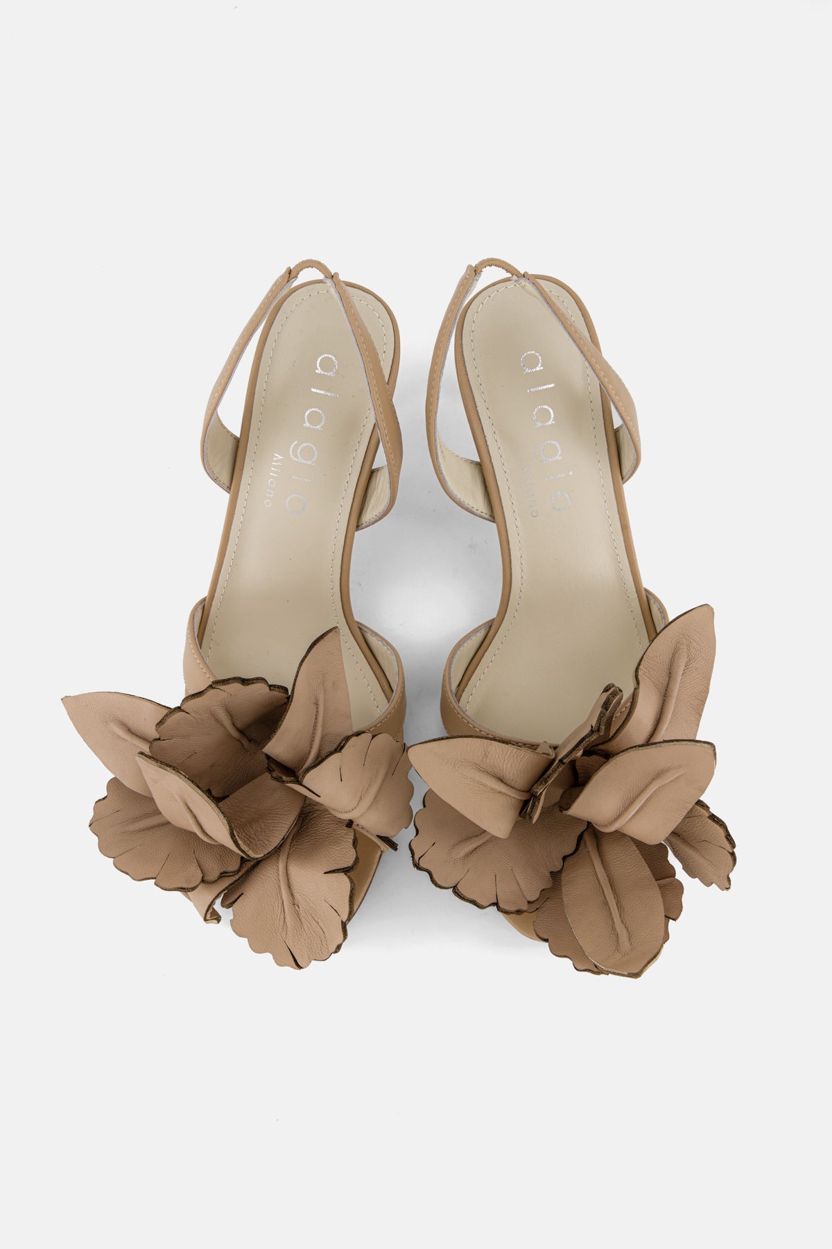 Riri Iris leather sandal with flower