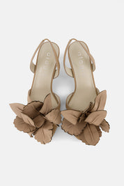 Riri Iris leather sandal with flower