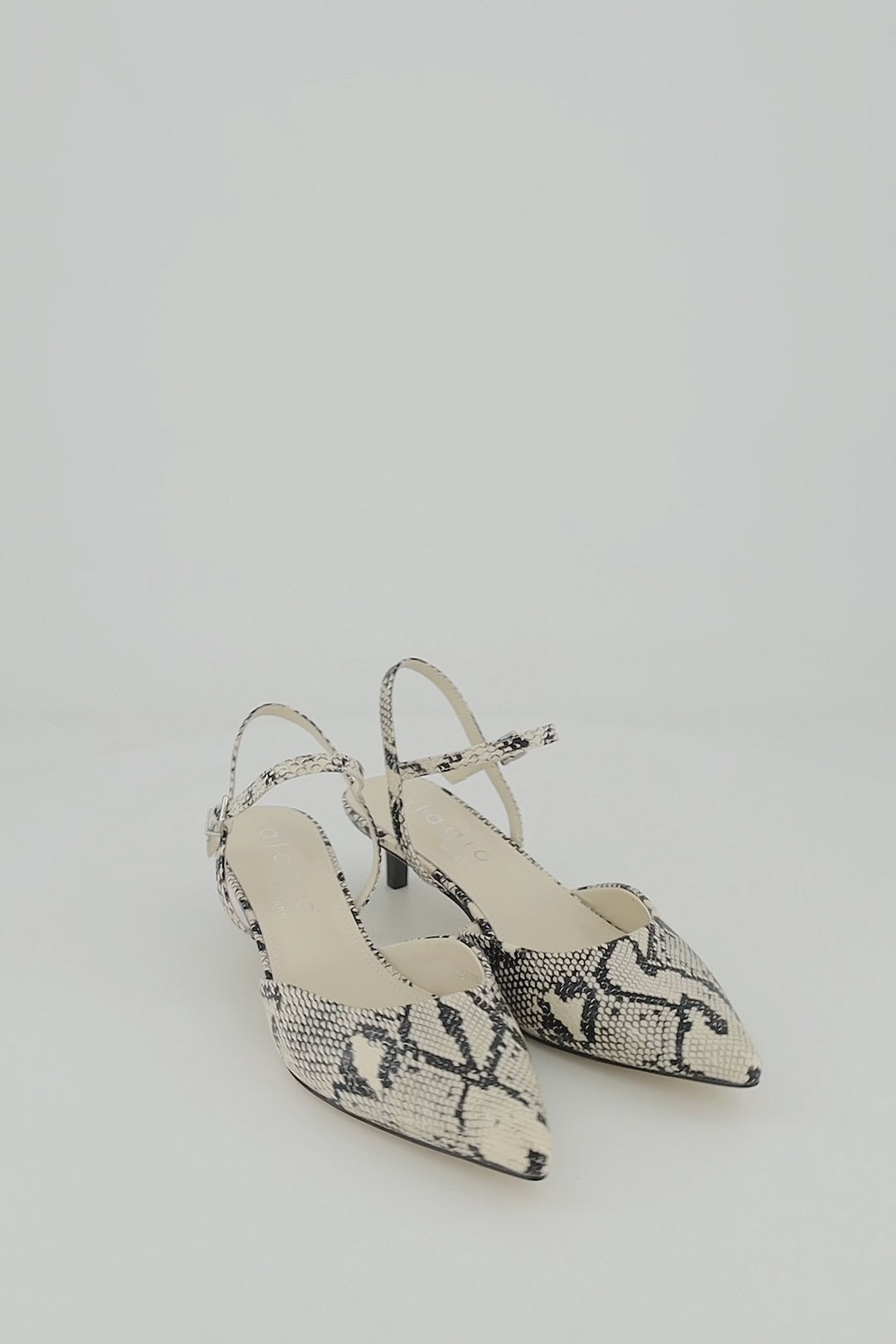 Fia printed leather slingbacks